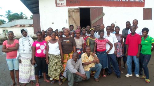 Staff, parents and guardians after the PTA conference