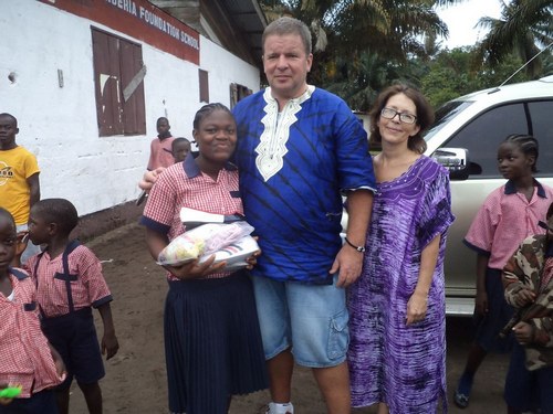 Lena and Anders with Rita Bryant, one of their sponsored children