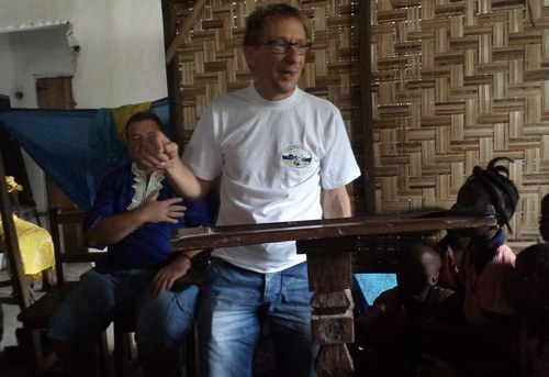 P-O making a statement at the program