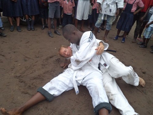 A trainee showing his newly learned skill