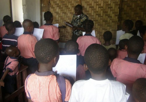 Students singing Christmas carols