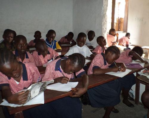 Students taking test 