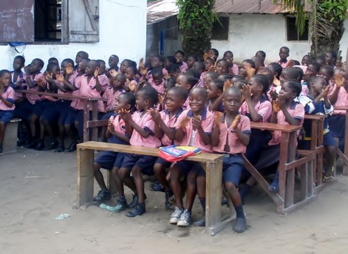 Kids in jubilant mood