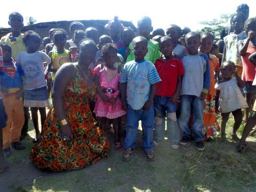 The winning class with their teacher, Miss Nancy Aggrey
