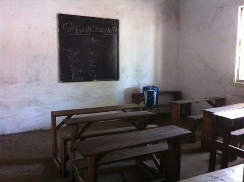 Interior view of one of the classrooms in our school (photo by Kerstin and Roland)