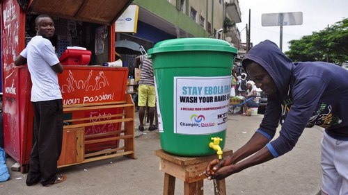 Washing hands regularly helps to prevent the spread of Ebola