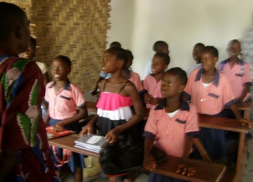 Kids in class with teacher