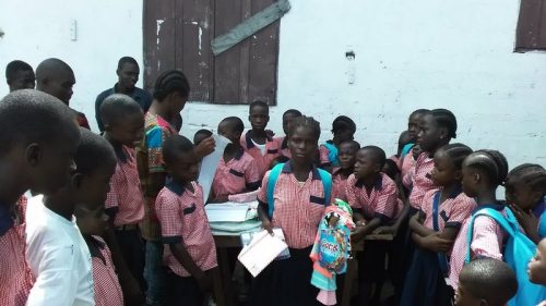 Susan displays some contents from her parcel