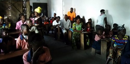 Parents and students seen at the program