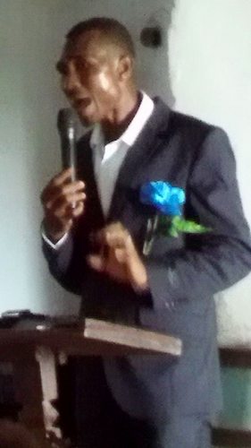 The guest speaker speaking during the program