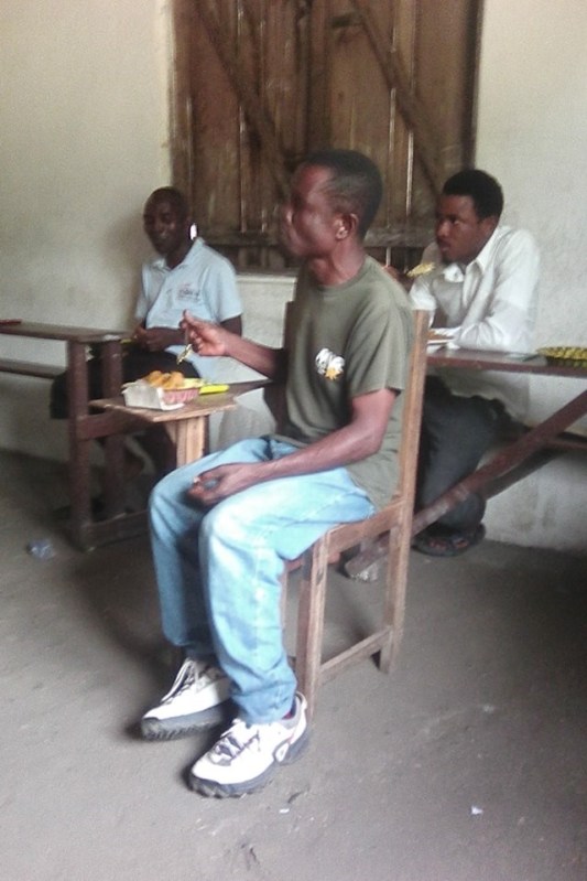 P-T.A Chairman and staff having lunch at the workshop