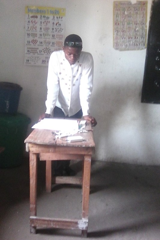 The Principal giving lecture of professional development