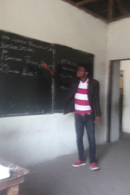 The Principal serving as one of the lecturers at the workshop