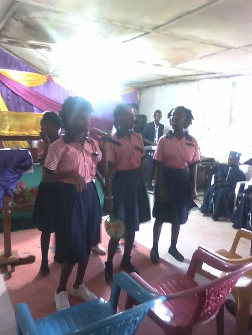 HLF kids singing during the program