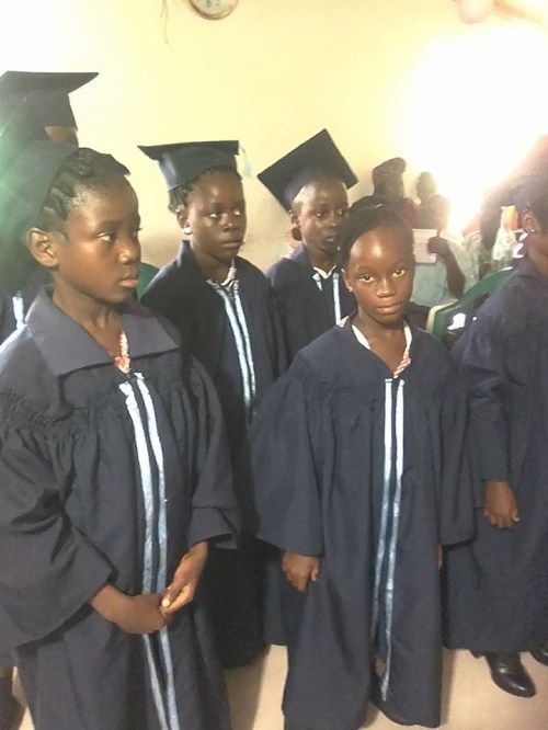 The graduates are called up for the audience to see