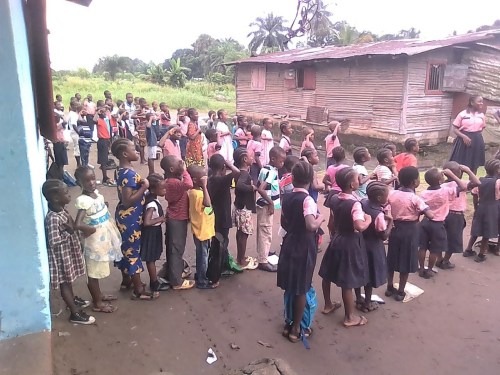 Children outside school 1
