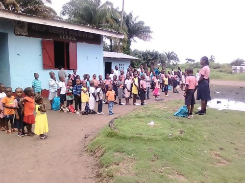 Children outside school 2