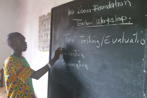 Mr. Massaquoi lecturing