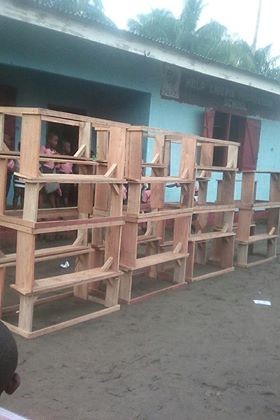 A display of the desks
