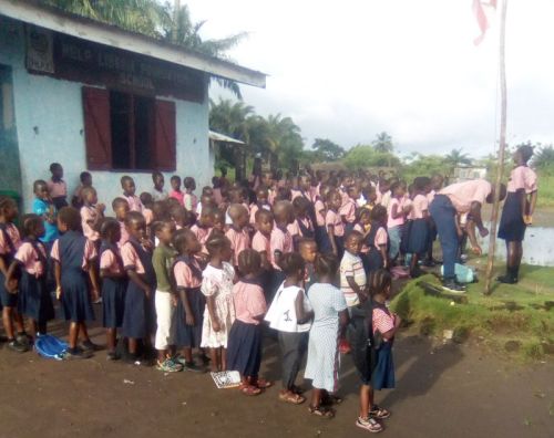 HLF students in lines during morning devotion