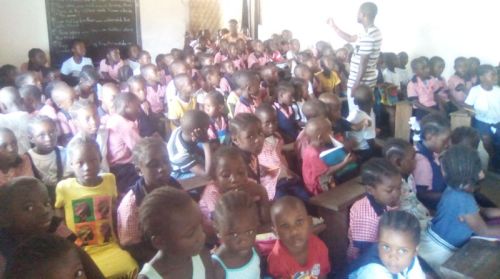 Students at the chapel program 1